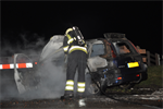 Prio 1 Brand Wegvervoer Auto Mienskerwei Eastermar